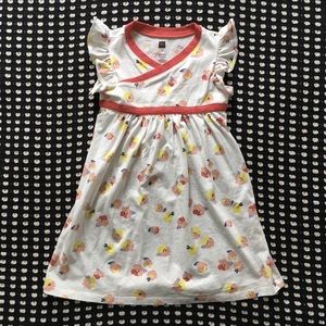 Tea Collection Floral Wrap Neck Dress Girls 4